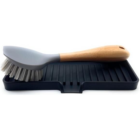 Happitasa Silicone Soap Dish Tray and Sponge Holder with Drain Chute | Bathroom - Picture 2 of 8